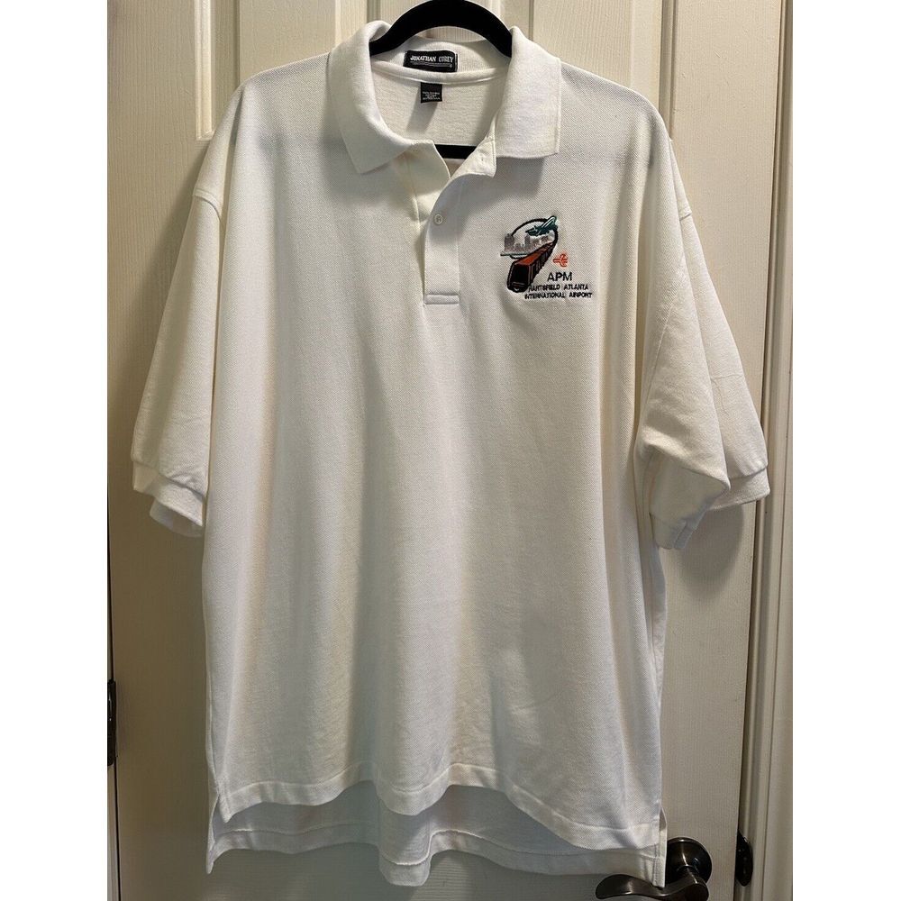 Vintage Jonathan Corey‎ Shirt Mens 2XL Polo APM Hartsfield Atlanta Int. Airport